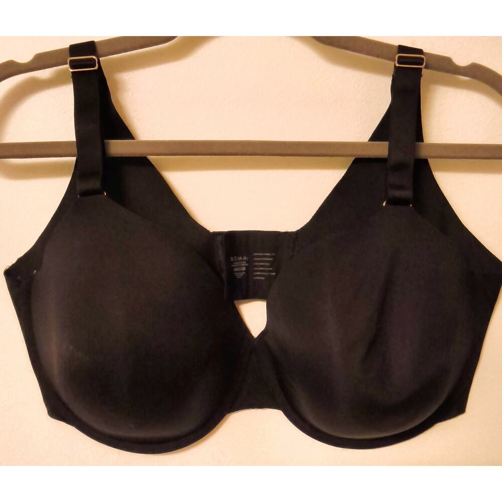 Soma black lightly padded bra size 40DDD